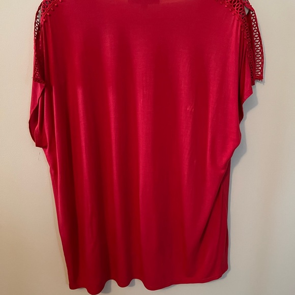 LOFT Size XL Red Blouse - Picture 2 of 3